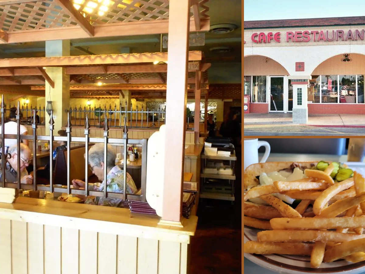 Warm café space for breakfast and lunch.